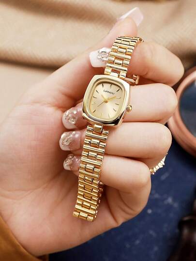 LIANDU Reloj de mujer de estilo minimalista elegante y retro. Este reloj cuadrado de cuarzo viene con una correa desmontable, muy adecuado para el uso diario. Perfecto como regalo de cumpleaños, regalo de vuelta al colegio, regalo de Acción de Gracias o regalo de pareja.