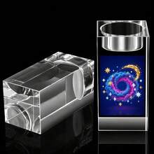 1个卡通星空月亮水晶烛台，适合节日派对、生日礼物、营造晚餐氛围 - 5cm*5cm*10cm - 查看 4