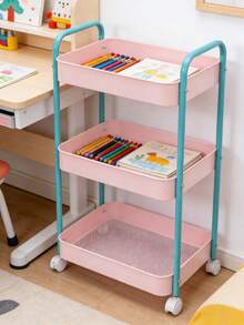 OBOVAY 1 pieza Carrito metálico multiusos para habitación de bebé, móvil, estantería multifuncional para decoración de guardería, artículos esenciales para recién nacidos, dormitorio de niños, artículos esenciales para bebés recién nacidos - Multicolor - Ver 9