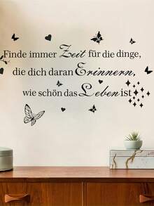 1pc Star, Butterfly & Heart Pattern Wall Sticker, Self-Adhesive Removable, 28.5cm X 83.82cm, Suitable For Living Room, Bedroom, Dining Room And Office Wall Decor, Home Decoration - 1PC - View 6