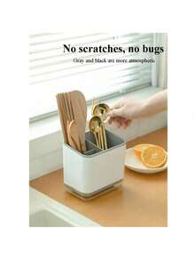 1pc Kitchen Utensil Drainer Rack, Cutlery Organizer Box, 3-Tier Detachable Drainer Rack, Made Of PP Material, Suitable For Kitchen And Dining Room, Can Be Used To Store Chopsticks, Forks, Spoons, Sponges, Brushes, Etc. - View 10
