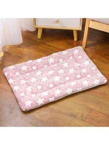 1pc Pet Pad, Dog Bed Mat, Soft Pet Blanket, Reversible Dog Blanket, Warm Sleep Mat, Suitable For Small, Medium, Large Dogs And Cats - Baby Pink - View 1