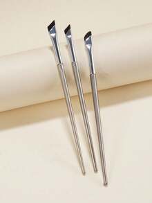3pcs Eye Makeup Brush,Including Angled Eyeliner Brush, Eyebrow Brush, And Ultra-Fine Sickle Shaped Eyeliner Brush,Precision Eye Makeup Brushes,Professional Eyeliner Brush,Portable Eye Makeup Tools,Easy To Describe Delicate Beautiful Eye Makeup - Multicolor - View 1