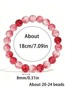 YAUKIA Natural Red Phantom Vitality Crystal Bracelet , Courage And Endurance , Emotional Calming Boho Style Healing Meditation , Fashionable Unisex Jewelry , Perfect Gift For Mother'S Day And Father'S Day. - Multicolor - View 4