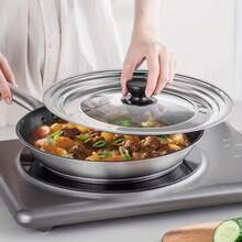 8-11 Inch Universal Stainless Steel Pot Lid, Replacement Lid With Heat-Resistant Knob, Suitable For Cookware And Frying Pans - Pot Lid - View 9