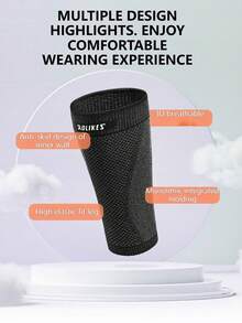 AOLIKES 1pc Breathable Compression Elastic Sports Leg Sleeve For Basketball, Cycling, Fitness, Hiking, Soccer - Multicolor - View 5