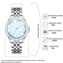 ZOEA Men Quartz Watches - Strap-silver/Case-light Blue - View 2