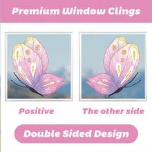 9pcs Watercolor Tulip & Butterfly Window Clings - Spring Floral Removable Glass Stickers, Reusable No Residue, Bird Strike Prevention, Suitable For Home, Kitchen, Bedroom, Living Room And Office Decor - Multicolor - View 7