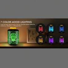 1/2pcs Glass Melted Wax Lamp With 7 Colors LED Color Changing Lamp Candle Lamp Aromatherapy Lamp, Suitable For A Variety Of Room Decorations, Holiday Gifts For Thanksgiving, Halloween, Christmas And Other Holidays, Bulb Not Included - 1PC - View 7