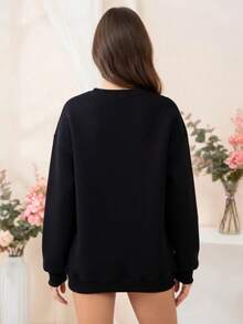 Women Sweatshirts - Black - View 2