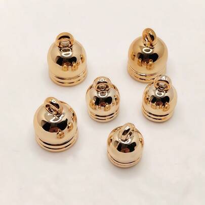 10/20 chiếc nắp tua rua màu vàng hồng, khóa treo, đầu dây, nắp dây quần áo, phụ kiện DIY