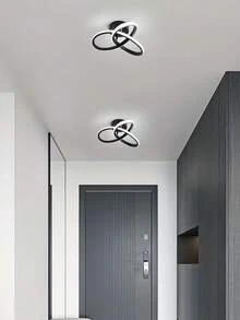 Led Ceiling Light Fixture,3000-6000K Modern Hallway Light Fixtures Ceiling Lighting, Close To Ceiling Lights For Bathroom Bedroom Kitchen Balcony Stair Small Ceiling Lamp ,Black/White - Clover - View 16