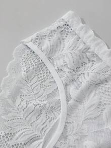 5件套花卉蕾丝内裤套装，女士舒适蕾丝边三角裤 - 彩色 - 查看 7