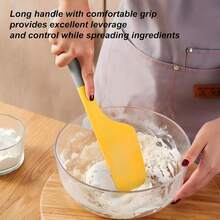 13-Inch Silicone Scraper, Non-Stick Silicone Cream Baking Spatula, Kitchen Cake Scraper Baking Mixing Tool, Suitable For Cooking, Baking, Mixing And Scraping - Multicolor - View 4