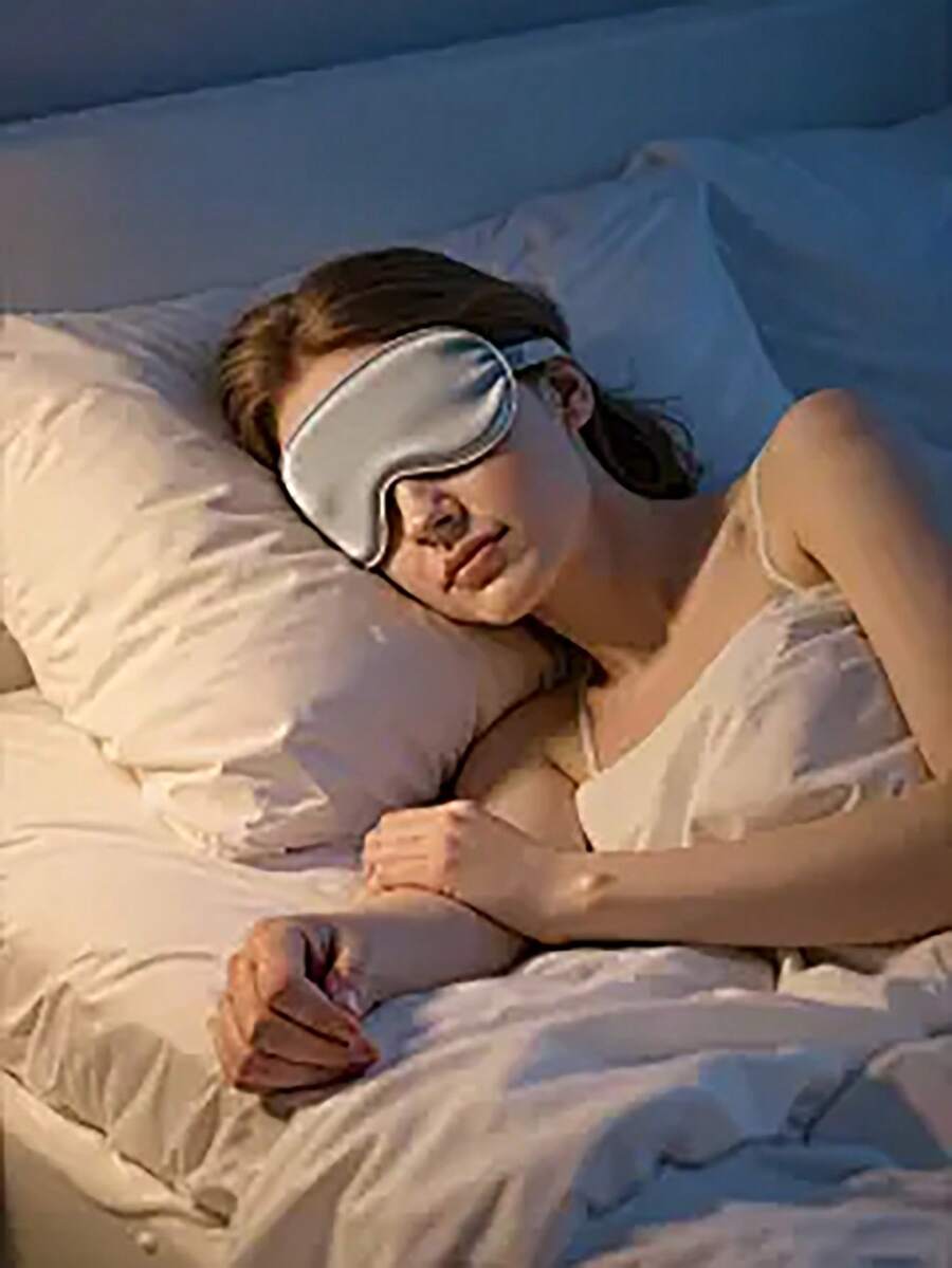 Unisex Lightweight Blackout Sleep Eye Mask, Adjustable Elastic No-Pressure Blindfold For Sleeping, Travel, Office Nap, Home Use