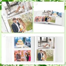 Álbum Fotos de Boda con Capacidad para 200 Piezas 4 x 6 Pulgadas Cuero Blanco Álbum de Fotos de Boda con Ventana Frontal Álbum de Recuerdos Regalos de Boda para Parejas Recién Casados Boda - Blanco - Ver 4