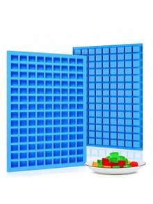 126件套方形硅胶模具，迷你奶酪模具，硬糖巧克力软糖焦糖冰块果冻烘焙模具 - 彩色 - 查看 10