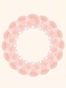 2/8/16 Pairs Reusable Nipple Covers For Women, Silicone Invisible Breast Petals With Travel Case - Pink - View 11