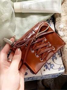 2026 Women's Wallet - PU Leather Bow Tie Design Short Wallet, Multi-Card Slots Zipper Coin Purse, Fashion Versatile Credit Card Holder - Multicolor - View 6