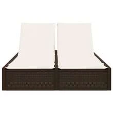 vidaXL Chaise longue de patio et balançoire - A - Voir 2