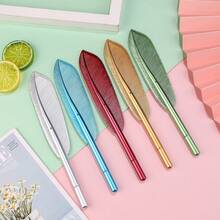 Feather Shaped Cartoon Pen, Creative Stationery Feather Pen, Cute Feather Shaped Advertising Pen - Single Piece - View 7