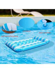 Võng phao bơm hơi PVC dày dặn dành cho người lớn, giường nằm nổi trên nước dày, thảm phao hồ bơi. - Nhiều màu - Xem 4