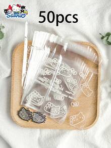 SANRIO 50/100个装 三丽鸥Hello Kitty密封袋 收纳袋 自封袋 礼品包装袋 派对婚礼礼品包装袋 - 透明珠寶包裝袋 - 查看 13