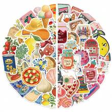 100pcs Mediterranean Style Graffiti Stickers, Decorative DIY For Notebook, Phone Case, Gift Scrapbook Supplies Scrapbooking - Square - View 2