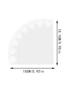 Set de 20 piezas Tubos de papel en forma de cono para boda DIY, tubos de arroz con corte láser de encaje blanco en forma de corazón, decoración para fiesta de cumpleaños, vacaciones y otras pequeñas celebraciones, recuerdos para fiesta de boda, 5/10/20 piezas - A - Ver 12