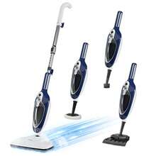 Steam Mop - 10-in-1 Floor Steamer Detachable MultiPurpose Handheld Steam Cleaner for Hardwood/Tile/Laminate All Floors Carpet Cleaning with 11 Accessories for Whole Home Use Blue . - Ver 8