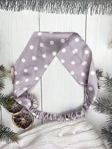 5条波点波西米亚风丁腈复古波点印花发带，高端缎面发圈，时尚百搭弹力头巾，适合日常、健身、跑步、瑜伽等场合，吸汗发圈，时尚发饰，波西米亚风发带，优雅（印花工艺，轻微色差属正常现象）夏季运动吸汗带 - 多色圓點 - 查看 5