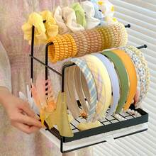 White And Black Iron Wire Hair Tie Organizer Rack For Desktop Display And Storage – Multi-Function Hair Accessory Stand And Countertop Shelf To Neatly Corral Elastics, Clips, Bows, And Small Accessories, Space-Saving Metal Wire Holder With Open Design For Easy Access, Modern Lightweight Display Rack For Home, Salon, Or Vanity - View 7