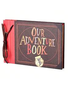 OUR ADVENTURE BOOK Sổ lưu niệm "Chuyến phiêu lưu của chúng ta", Album ảnh kỷ niệm 3D "Chuyến phiêu lưu của chúng ta", Sổ lưu niệm đám cưới, Tiệc cô dâu, Kích thước 11.6 x 7.5 inch, 40 trang. - Kiểu chữ - Xem 1