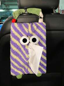 Kreativer Monster Auto Taschentuchhalter Süße hängende Taschentuchbox Sitzlehnen Tasche Hängend über dem Sitz Organizer für Auto Innenraum Dekoration Verbessert Fahrvergnügen Einzigartiges Geschenk Perfekt für Auto Organisation Buntes Accessoire Auto Zubehör - Pink - Übersicht 8