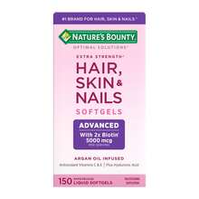 Nature's Bounty Advanced Hair, Skin & Nails, Argan-Infused Vitamin Supplement With Biotin And Hyaluronic Acid, 150 Rapid Release Softgels, 50 Total Servings - 150個裝 - 查看 9