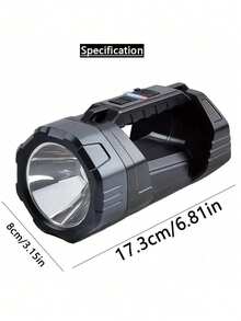 1个便携式太阳能聚光灯，带LED灯泡，防水，红蓝警示灯，Type-C+太阳能双充电，适用于露营、狩猎、家庭使用和紧急情况。 - Black - 查看 11