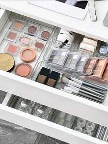 8pcs Transparent Display Trays, Cosmetics & Jewelry Display Tray, Home Desktop Aromatherapy & Key Storage Organizer Tray - Transparent - View 5