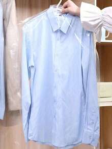 Garment Dust Cover, Transparent Plastic Dry Cleaning Disposable Garment Bag For Coats & Suits - White - View 3