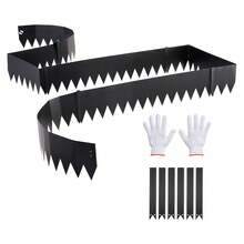 Galvanized Steel Landscape Edging, 6-Pack 40 X 8 Inch Metal Edging For Landscaping With 6 Mounting Clips, Bendable Metal Garden Edge Border For Flower Bed, Yard Pathway, Black - 6 tấm màu đen, kích thước 40 x 8 inch. - Xem 8