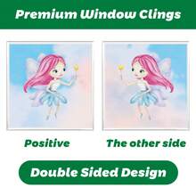 1 Set Of 9pcs Cute Fairy, Butterfly & Flower Window Stickers, Removable Static Cling Glass Decals, Suitable For Bedroom, Living Room, Balcony And Storefront Decoration In Spring - 20*30*9 Sheets - View 5