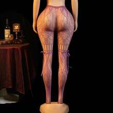 Sexy Lingerie Women's Sexy Lace Cutout Pantyhose Flirty Erotic Lingerie Stockings For Roleplay & Temptation - Black - View 2