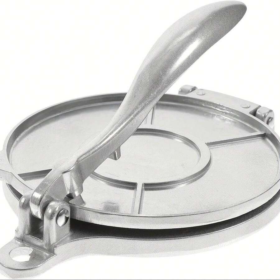 Corn Tortilla Maker, 8inch Aluminum Corn Tortilla Maker, Flour Corn Tortilla Maker, Flatbread Maker, Pancake Maker, Corn Tortilla Maker, Corn Roll Maker, Flatbread Maker, Corn Tortilla, Pizza, Dumpling, Bread Dough Press Machine (Silver) - 銀色 - 查看 1