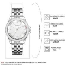 Reloj Casual ZOEA para Hombre, Correa , Esfera Elegante, Uso Diario y Trabajo - Correa-Plata/caja-Plata - Ver 2