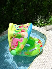 1 chiếc phao bơi trẻ em, phao bơi bơm hơi dễ thương có tay cầm kép, phao bơi hình ô tô/thuyền bơm hơi cho trẻ học bơi trong bể bơi, bồn tắm, phao bơi dưới cánh tay, phao bơi mùa hè có vô lăng và dù che nắng - Nhiều màu - Xem 7