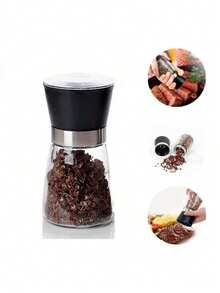 2件/1件裝玻璃香料研磨器 手動胡椒研磨器 家用廚房研磨器 家用海鹽研磨器 適用於燒烤、野餐與戶外露營 廚房小工具 廚房必需品 情人節禮物 廚房配件 - 彩色 - 查看 5