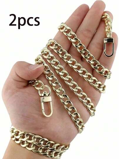 Cadena para bolso - Cadena para bolso de joyería - Cadena para bolso - Cadena de metal de aleación de repuesto para sujetar a mano, con tamaños de 40/90/120/140cm. Correas de hombro de repuesto para bolsos, bolsos cruzados y carteras