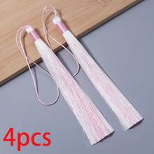 4pcs/Pack Dual-Color Tassel Pendant, Contrast Color Design, Bag/Key Chain Decor, DIY Craft Accessory, Clothing/Home Decor, Bookmark Making Tassel - Tassel - View 12