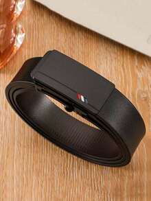 Buckle-Free Adjustable Belt, Fashion Versatile, Suitable For Young Professionals, Business Casual - Black - View 2
