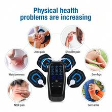 Hailicare 1个双输出按摩理疗仪，9种模式，30级强度，200mAh长续航电池，双通道EMS脉冲按摩器 - 查看 8