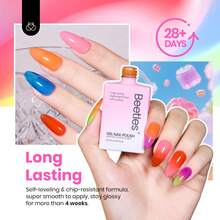 Beetles Nude Gel Nail Polish Set - 6 Colors Nude Pink Brown Neutral Jelly Gel Polish Kit - 15ML 6Colors Hema Free Neon Jelly - 查看 4